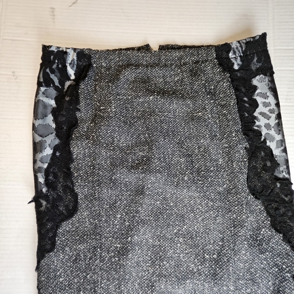 G.I.L.I Women Tweed Lace Accent Pencil Skirt Size Large - Picture 3 of 14